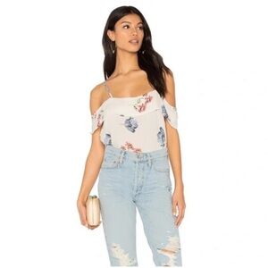 Bardot White Floral Off-Shoulder Blouse in Dawn Floral
